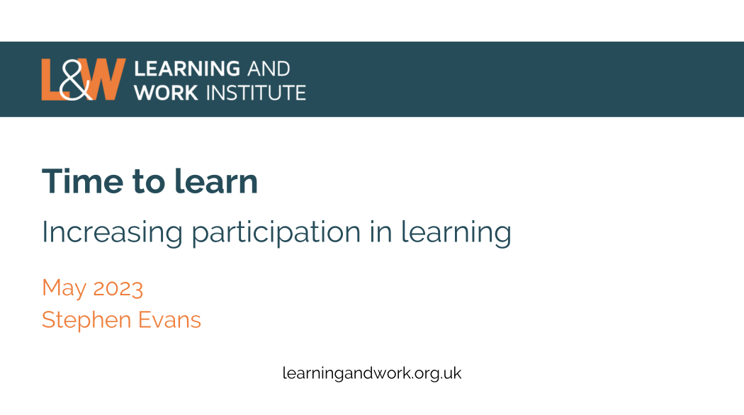 Time to learn - Learning and Work Institute