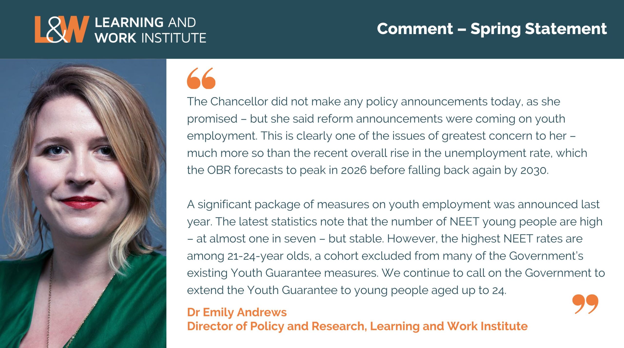 Responding to the Chancellor of the Exchequer's spring statement 2026 ...